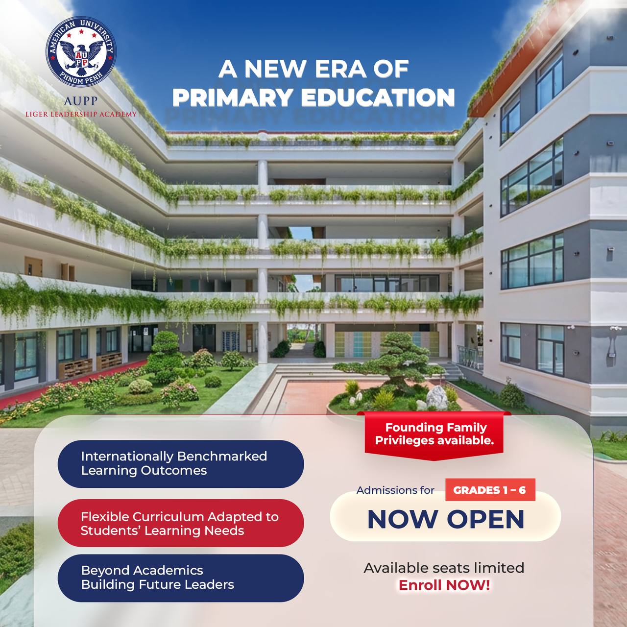 Admissions for Grades 1–6 at AUPP Liger Leadership Academy